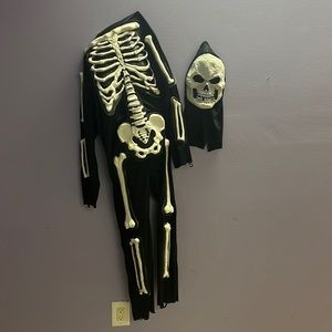 Halloween bones kids costume boys large